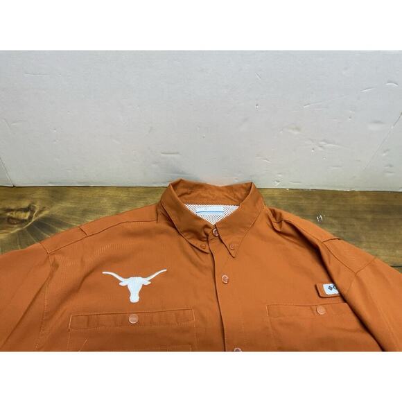 Texas Longhorns Shirt Mens Large Burnt Orange Columbia PFG Omni Shade Vented - Picture 5 of 11